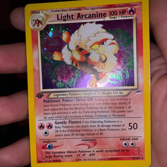 Pokémon Light Arcanine 1st Edition - Picture 5 of 8